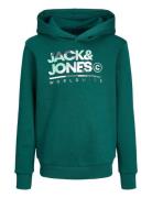 Jack & J S Jjluke Sweat Hood Jnr Grön