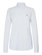 Polo Ralph Lauren Slim Fit Knit Cotton Oxford Shirt Blå