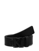 Calvin Klein Round Mono Plaque Lthr Belt 35Mm Svart