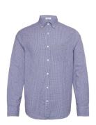 GANT Reg Poplin Micro Gingham Shirt Blå