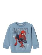 Name It Nmmasist Spider Nreg Sweat Bru Mar Blå