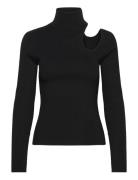 Bardot Olesa Asymmetric Knit Top Svart