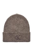 Calvin Klein Thick Embroidery Beanie Brun