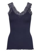 Rosemunde Rwbernadine Sl Lace Top Marinblå