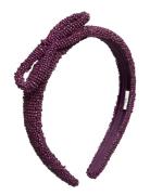 Becksöndergaard Bow Slim Beaded Hairbrace Lila