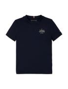 Tommy Hilfiger Th Logo Puff Print Reg Tee Ss Marinblå