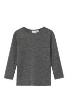 Name It Nmmwang Wool Rib Ls Top Grå