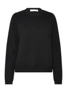 Selected Femme Slfana Ls Knit O-Neck Noos Svart