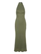 Bardot Ola Lace Midi Dress Khaki Green