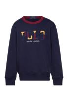 Ralph Lauren Kids Corduroy-Logo Fleece Sweatshirt Marinblå