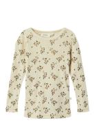 Lil'Atelier Nmfnimo Ls Slim Wo/Mo Top Aop Lil Beige