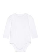 Ralph Lauren Baby Puff-Sleeve Jersey Bodysuit Vit