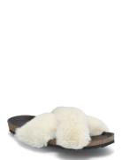 Lexington Clothing Camilla Faux Fur Slippers Vit