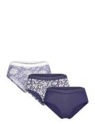 Etam Jackie Lace - 3 Shortys Blå