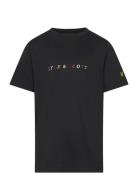 Lyle & Scott Multi Colour Embroidery T-Shirt Svart