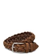 Mango Braided Suede Belt Brun