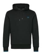 Fred Perry Tipped Hooded Sweatshirt Svart