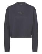 Calvin Klein Jeans Monologo Loose Ls Tee Svart