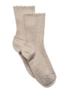 Mp Denmark Celosia Glitter Socks Beige