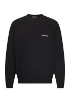 HAN Kjøbenhavn Logo Relaxed Knit Sweater Svart