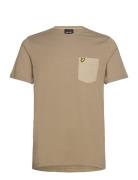 Lyle & Scott Tonal Pocket T-Shirt Beige