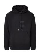 Lexington Clothing Kevin Organic Cotton Logo Hoodie Svart