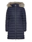 Tommy Jeans Tjw Essential Hooded Down Coat Marinblå