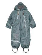 Mikk-line Pu Snow Suit 2 Zip Recycled - Aop Blå