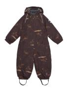 Mikk-line Polyester Baby Suit - Aop Forest Brun