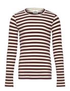 Mads Nørgaard 5X5 Classic Stripe Talika Top Burgundy