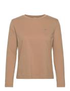 GANT Reg Shield Ls T-Shirt Beige