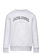 Jack & J S Jjecaleb Varsity Sweat Crew Neck Sn Jnr Grå