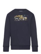 Jack & J S Jcooutdoor Logo Sweat Crew Neck Mni Marinblå