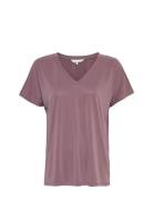 MSCH Copenhagen Mschfenya Modal V Neck Tee Lila