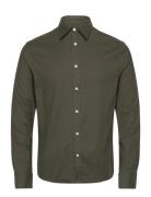 J. Lindeberg Light Flannel Slim Shirt Grön