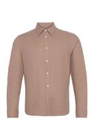 J. Lindeberg Light Flannel Slim Shirt Brun