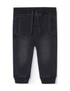 Boboli Fleece Denim Trousers For Baby Boy -Bci Svart