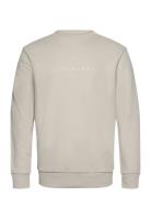 Lindbergh O-Neck Brand Carrier Sweatshirt Beige