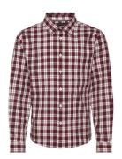 Tommy Hilfiger Small Check Regular Shirt Ls Burgundy