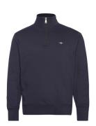 GANT Emb Archive Shield Half Zip Marinblå