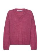 Soft Rebels Srallison V-Neck Knit Rosa