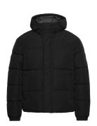 Jack & J S Jjebradley Puffer Hood Sn Svart