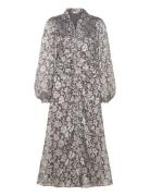 By Ti Mo Devore Rouching Dress Silver