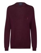 Polo Ralph Lauren Slim Fit Washable Wool Crewneck Sweater Burgundy