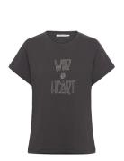 Rabens Sal R Wild @Heart T-Shirt - Ambla Svart