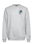 Lyle & Scott Thistle Flora Printed Crew Neck Sweatshirt Grå