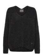 MOS MOSH Mmthora V-Neck Knit Svart