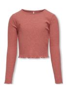 Kids Only Kognella L/S O-Neck Top Cs Jrs Rosa