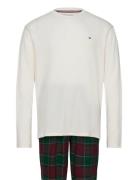 Tommy Hilfiger Ls Waffle Flannel Pj Set Vit