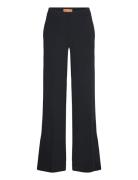 STINE GOYA Flared Long Pants, 2273 Crepe Svart